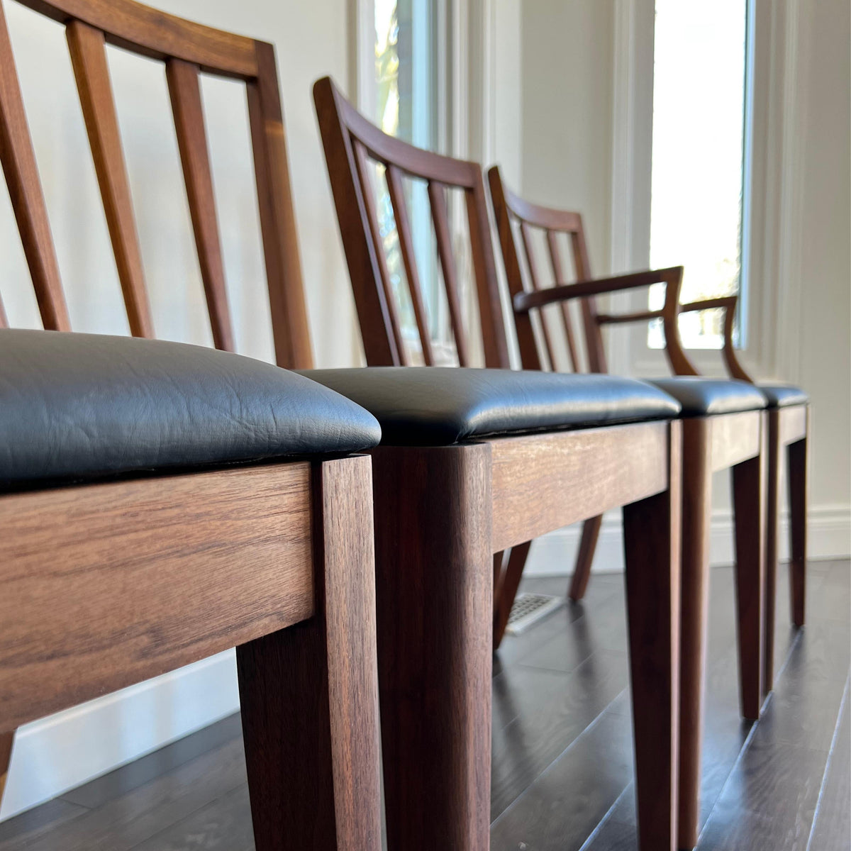 Walnut Dining Chairs by Gibbard