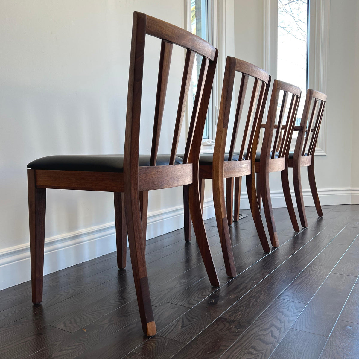 Walnut Dining Chairs by Gibbard