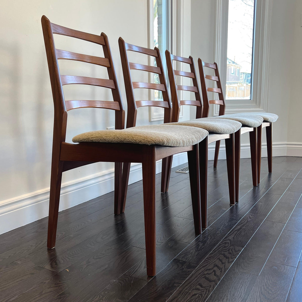 Teak Ladderback Dining Chairs