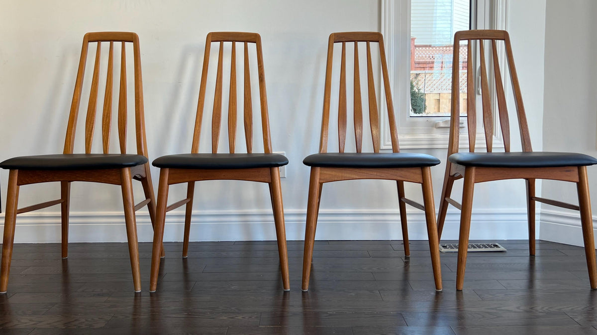 Teak &quot;Eva&quot; Chairs by Niels Koefoeds 