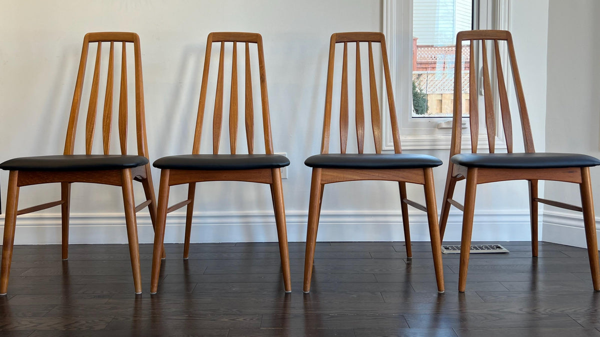 Teak &quot;Eva&quot; Chairs by Niels Koefoeds 
