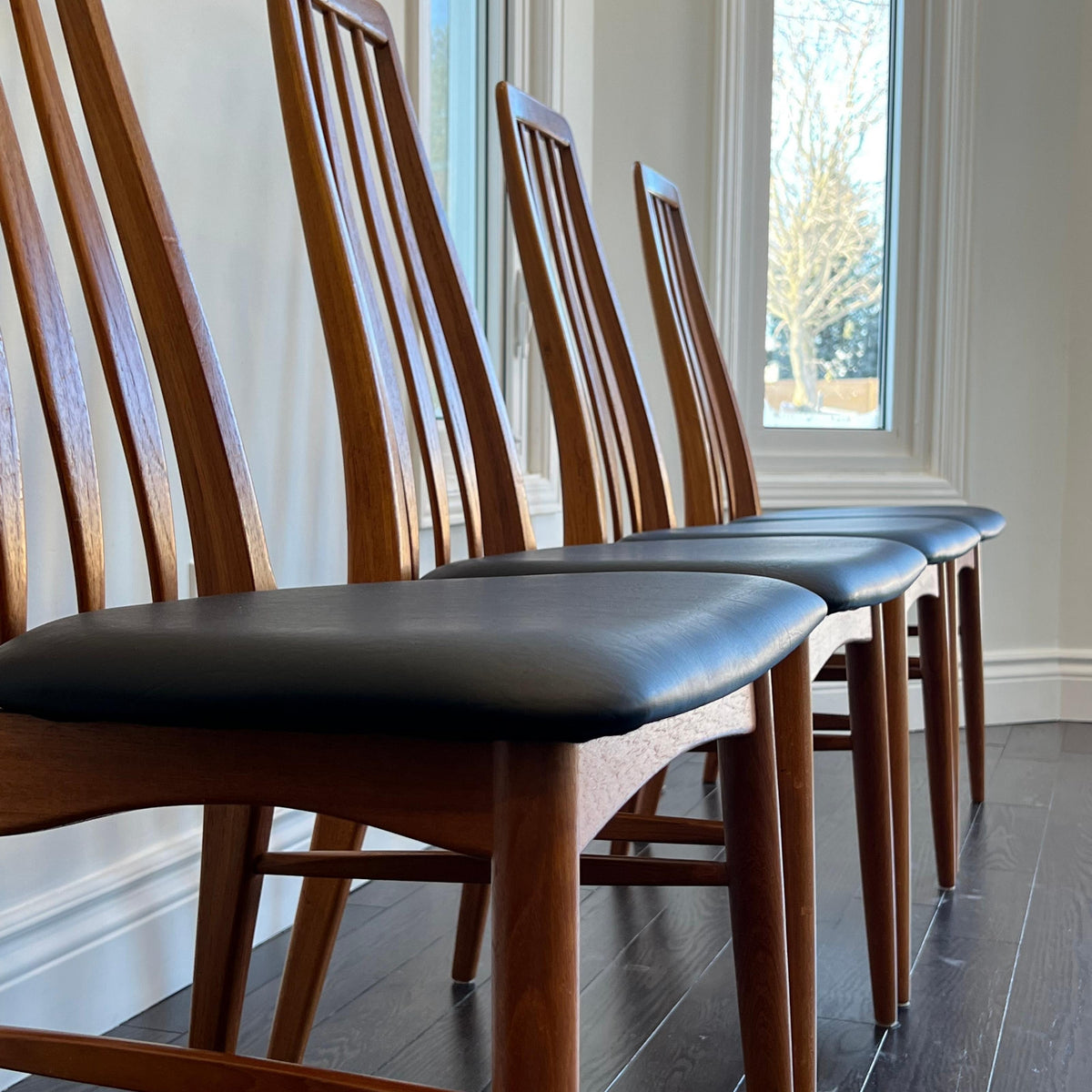 Teak &quot;Eva&quot; Chairs by Niels Koefoed