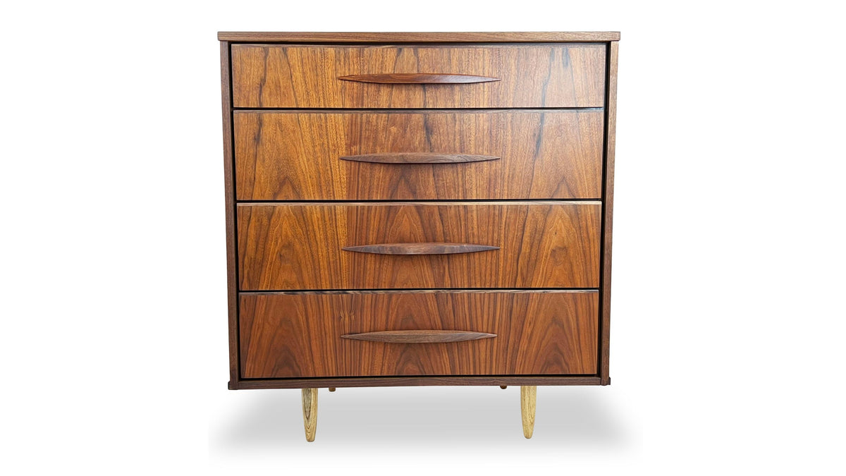 vintage refinished Walnut Chest of Drawers