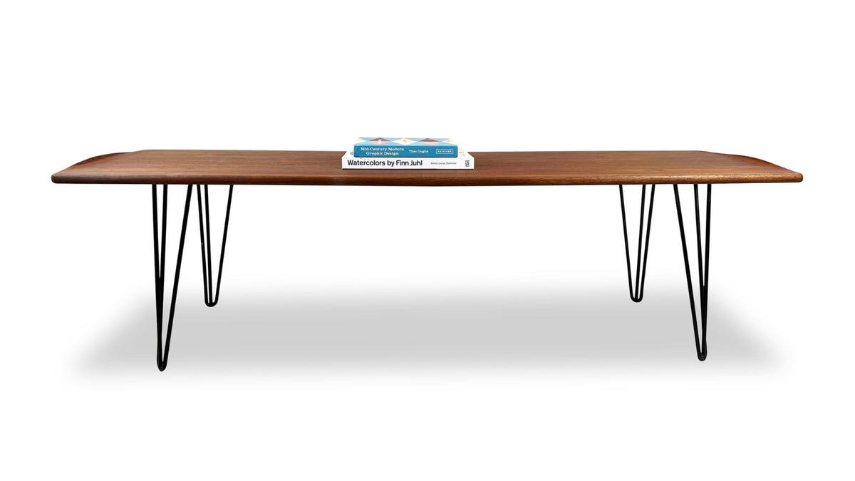 Teak Coffee Table on hairpin legs