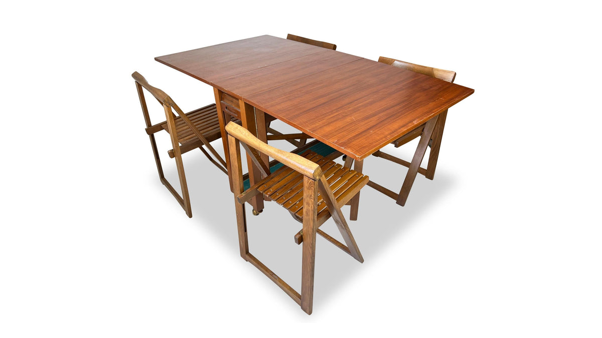 Teak Folding Table and Chairs