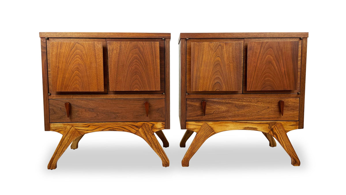 Walnut Nightstands by Dixie