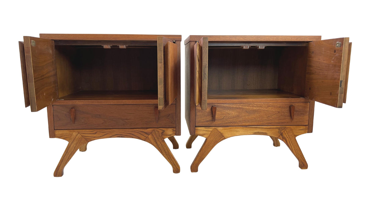 Walnut Nightstands by Dixie