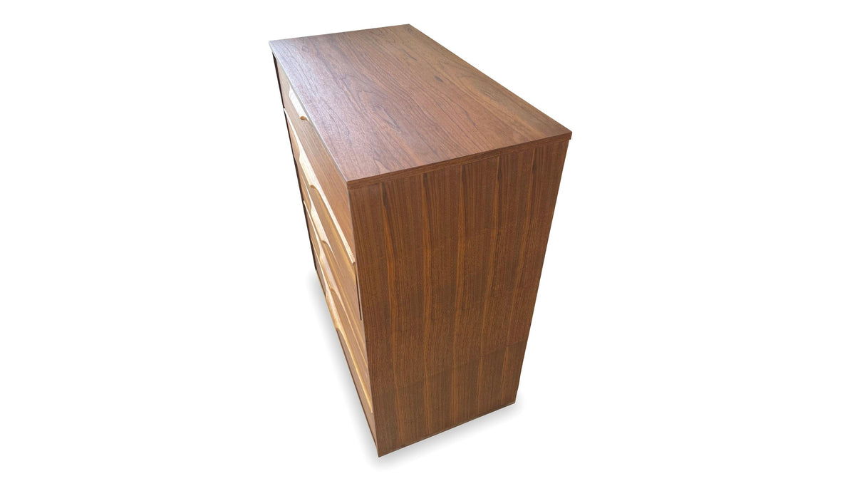 Walnut Five Drawer Highboy