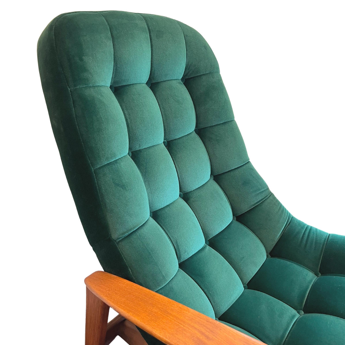 R. Huber Teak Scoop Chair and Ottoman