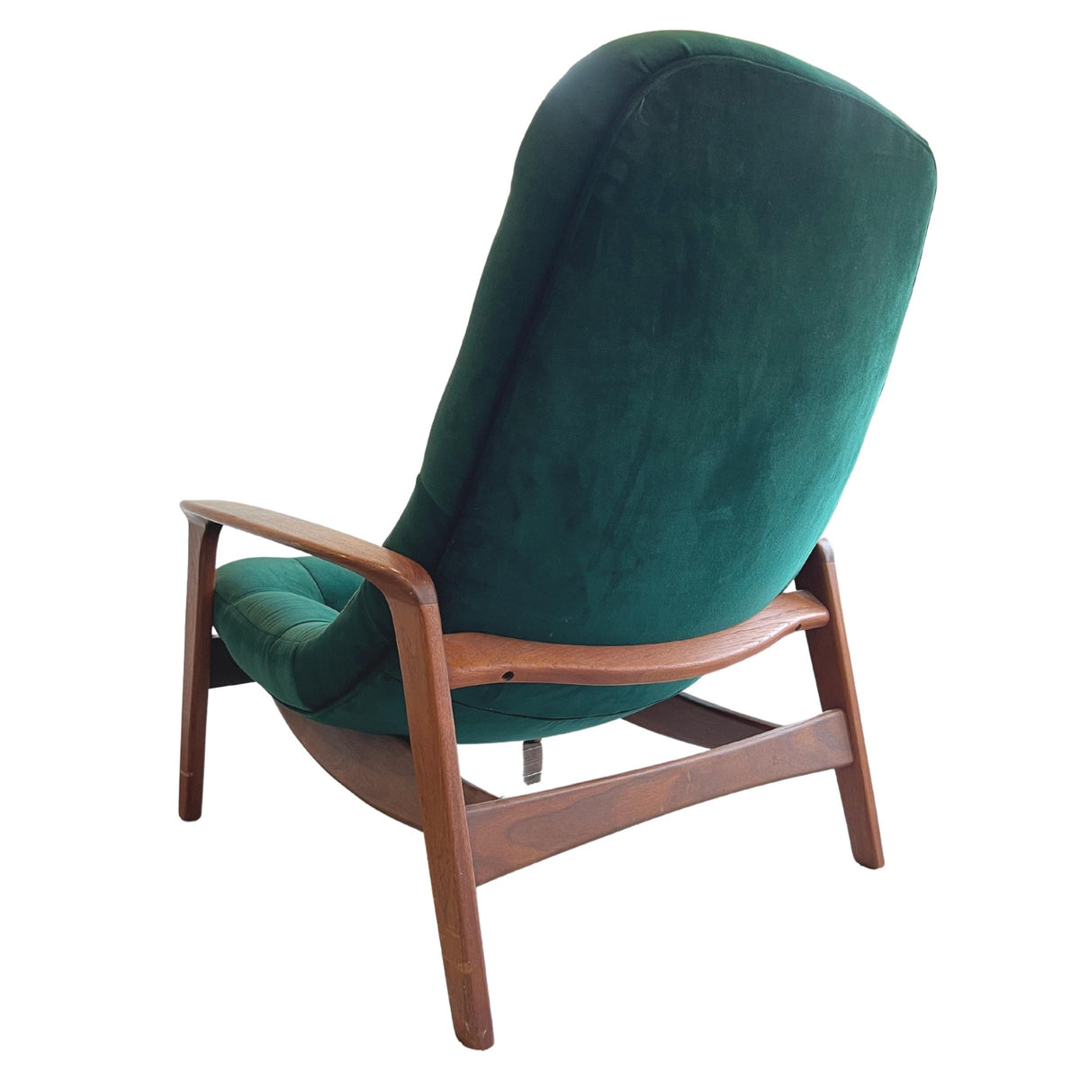 R. Huber Teak Scoop Chair and Ottoman