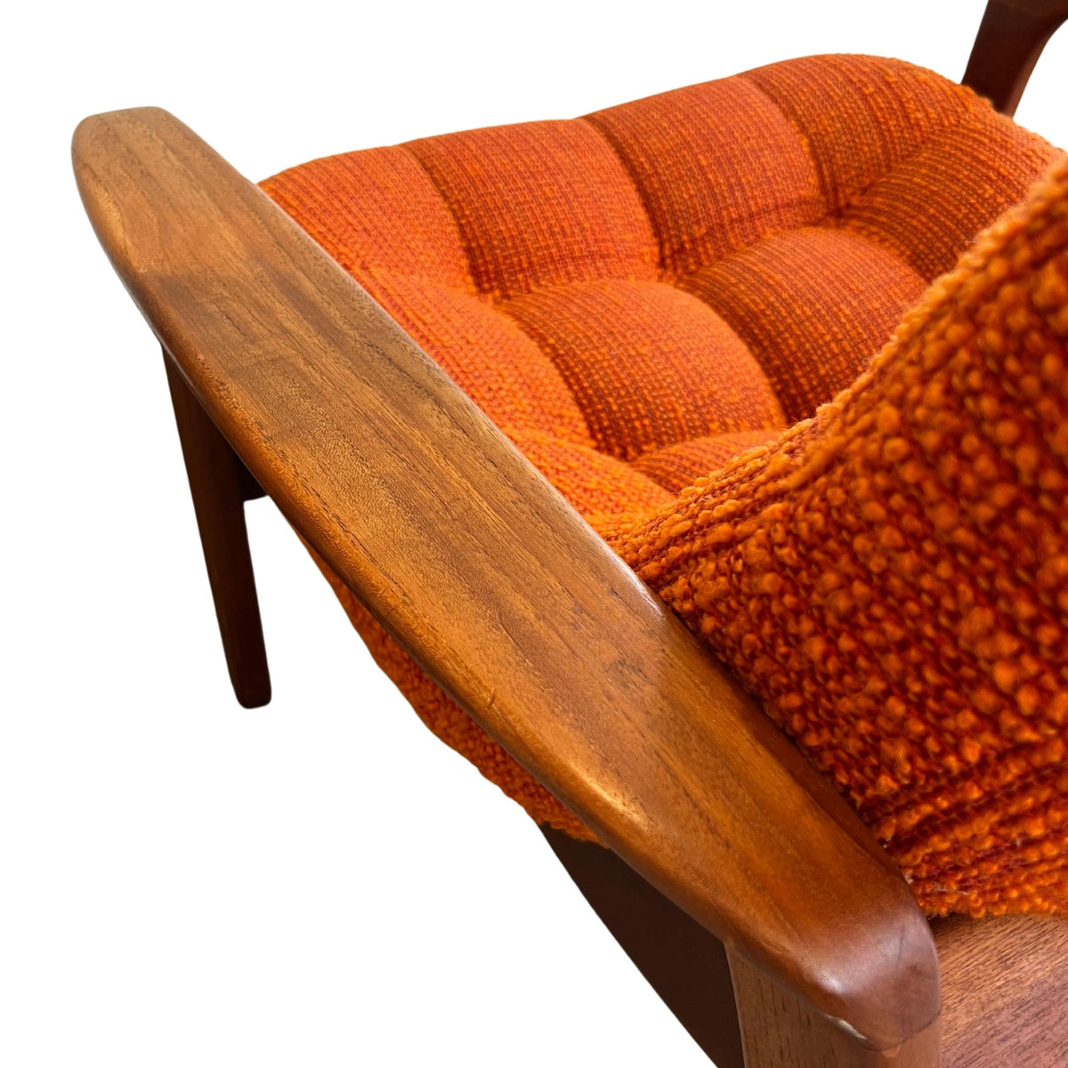 R. Huber Teak Scoop Chair and Ottoman
