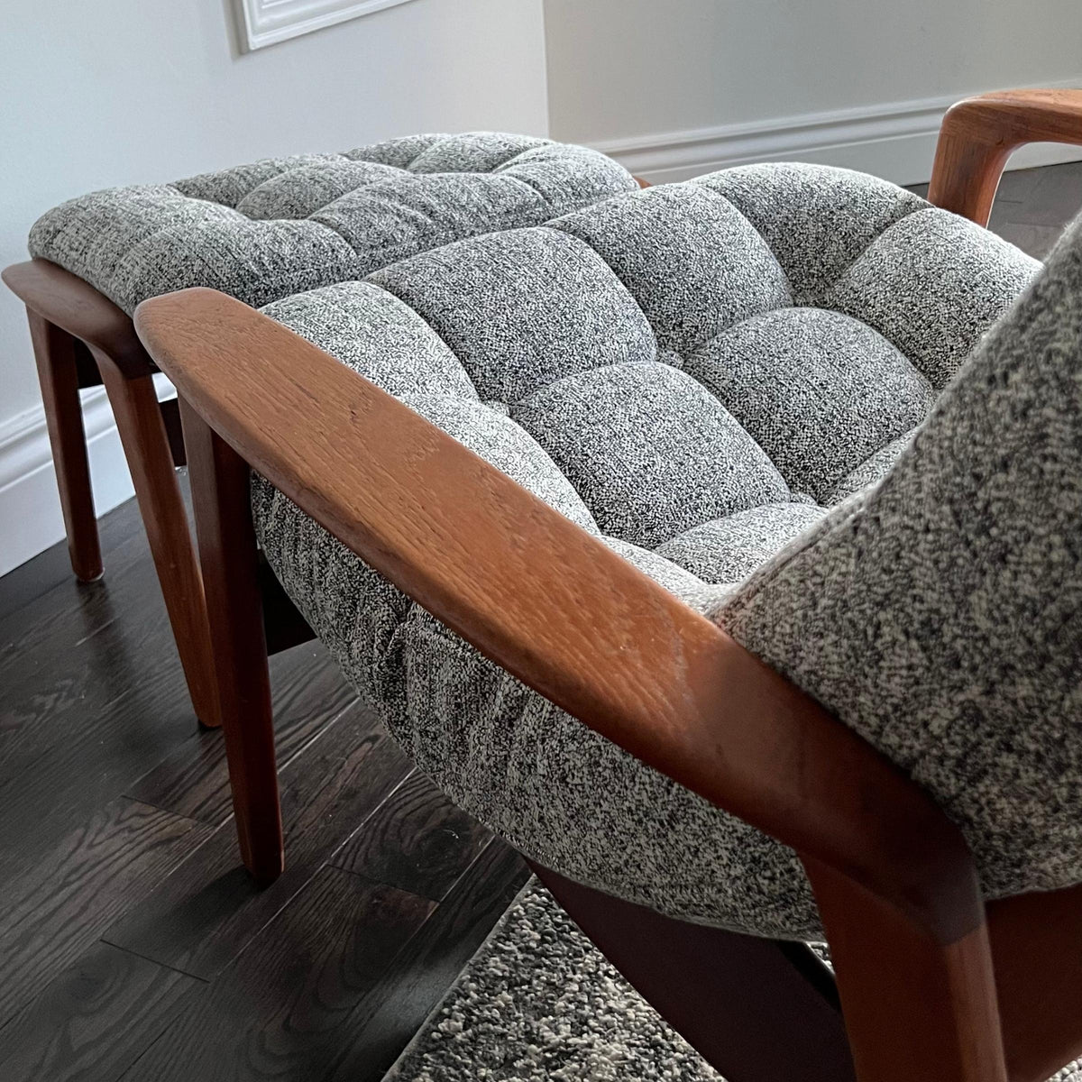 R. Huber Scoop Chair and Ottoman