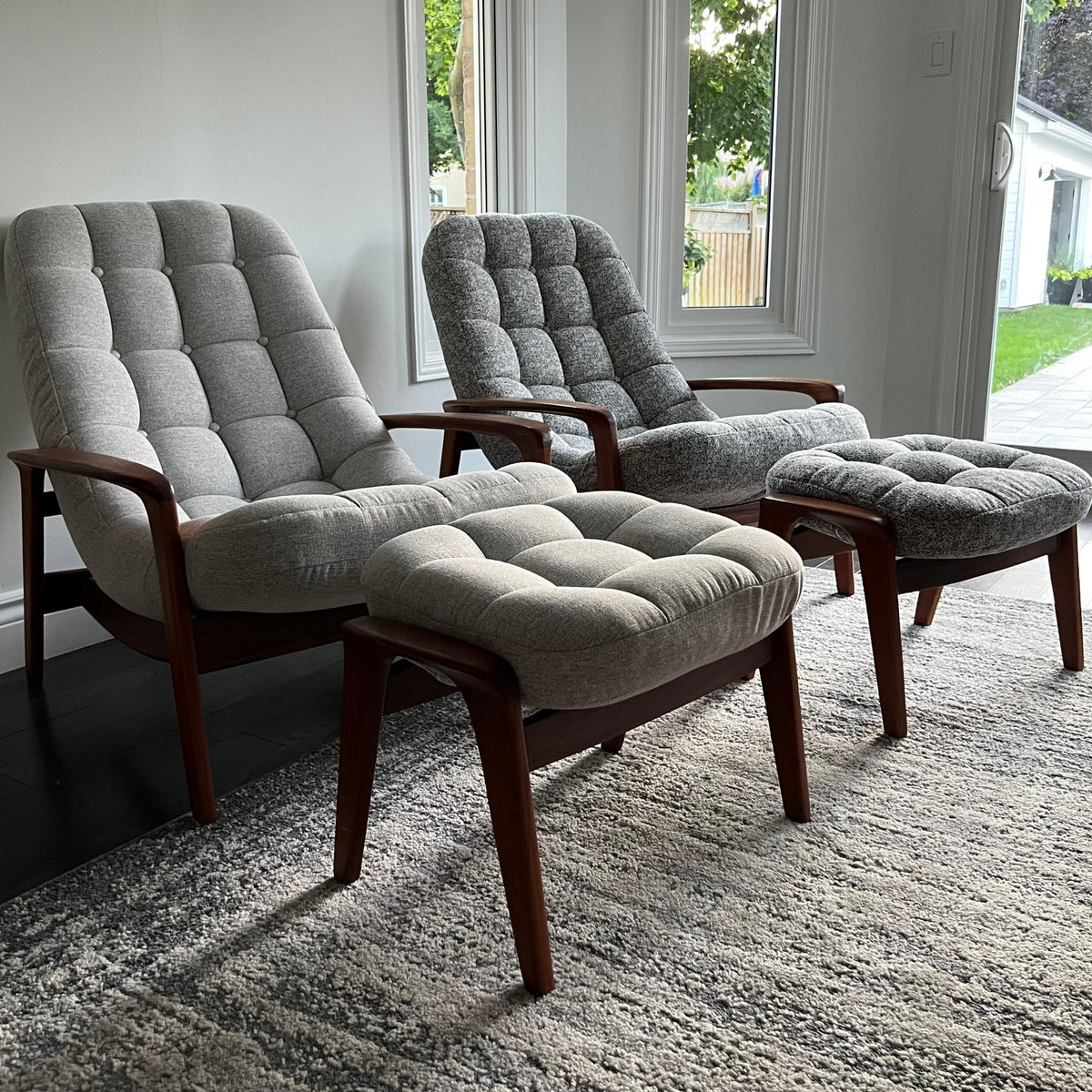 R. Huber Scoop Chair and Ottoman