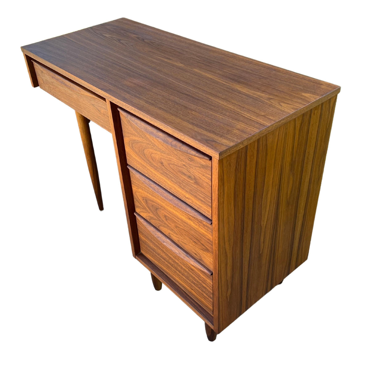 Walnut Four Drawer Desk