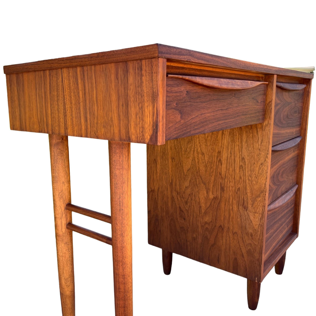 Walnut Four Drawer Desk