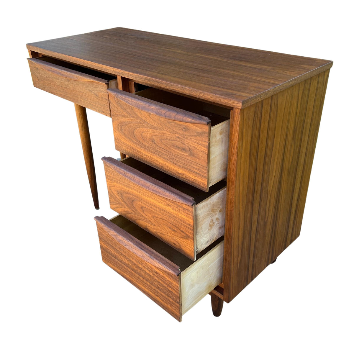 Walnut Four Drawer Desk