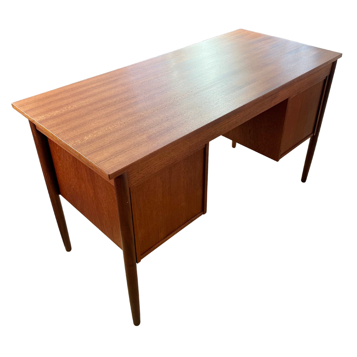 Teak Six Drawer Desk