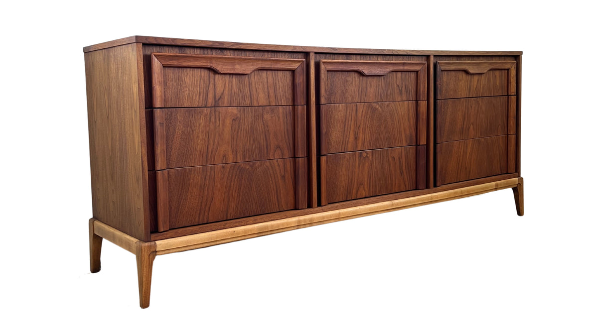 Walnut Nine Drawer Dresser