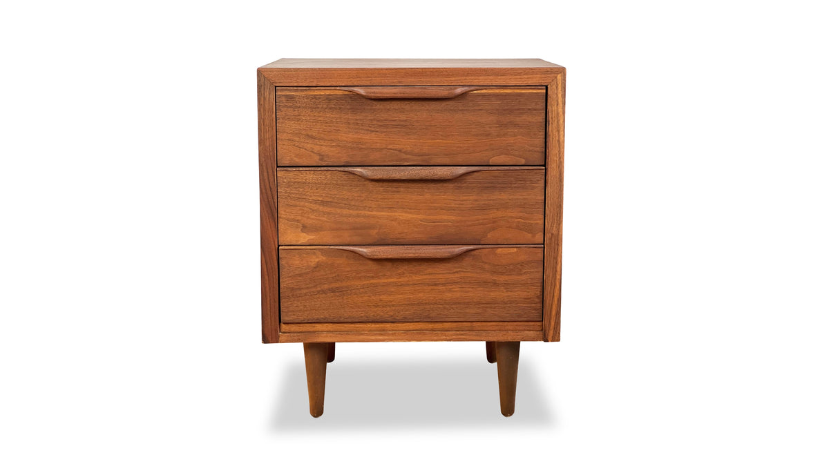 Walnut Three Drawer Chest