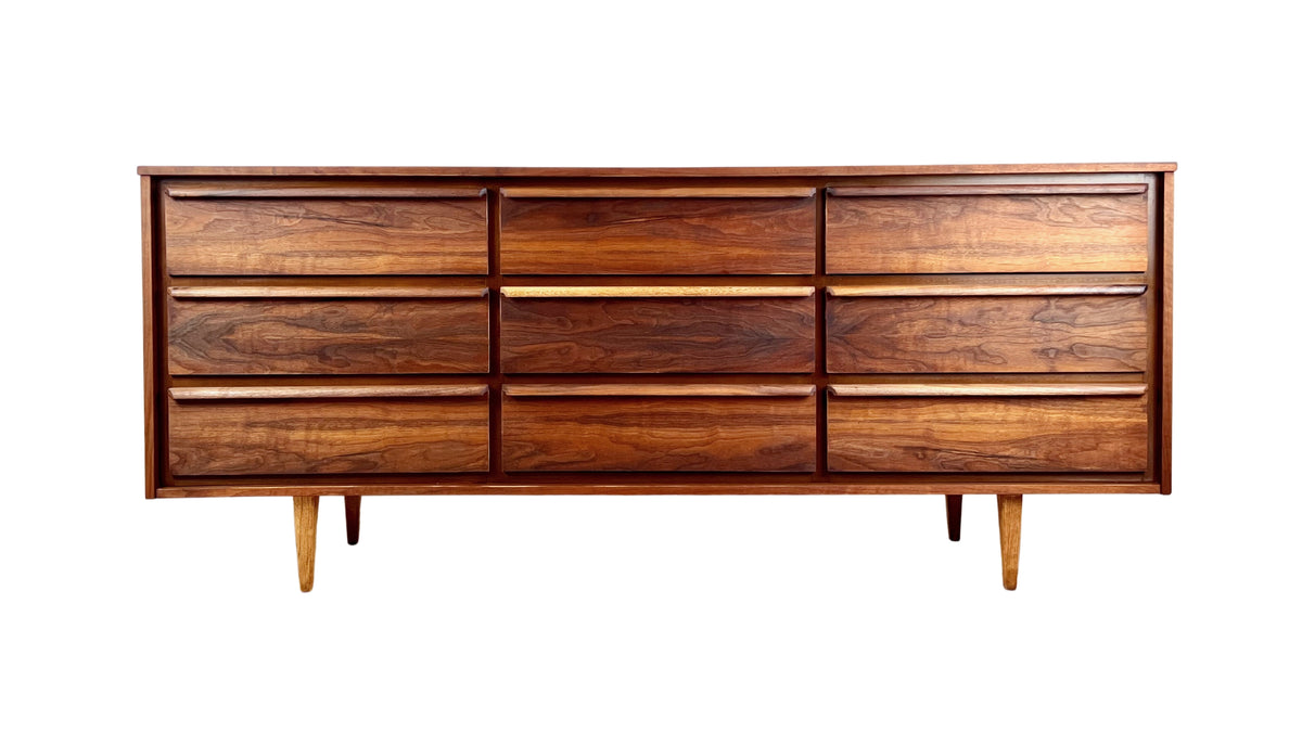 Mid Century Walnut Dresser by HPL