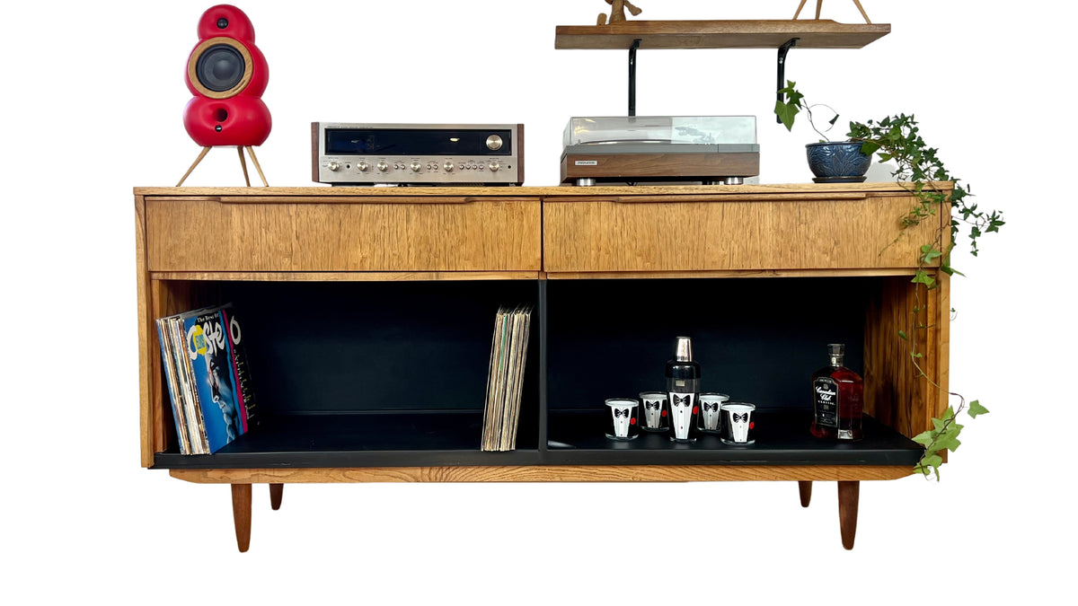 Pecan Record Cabinet/Storage by Kroehler