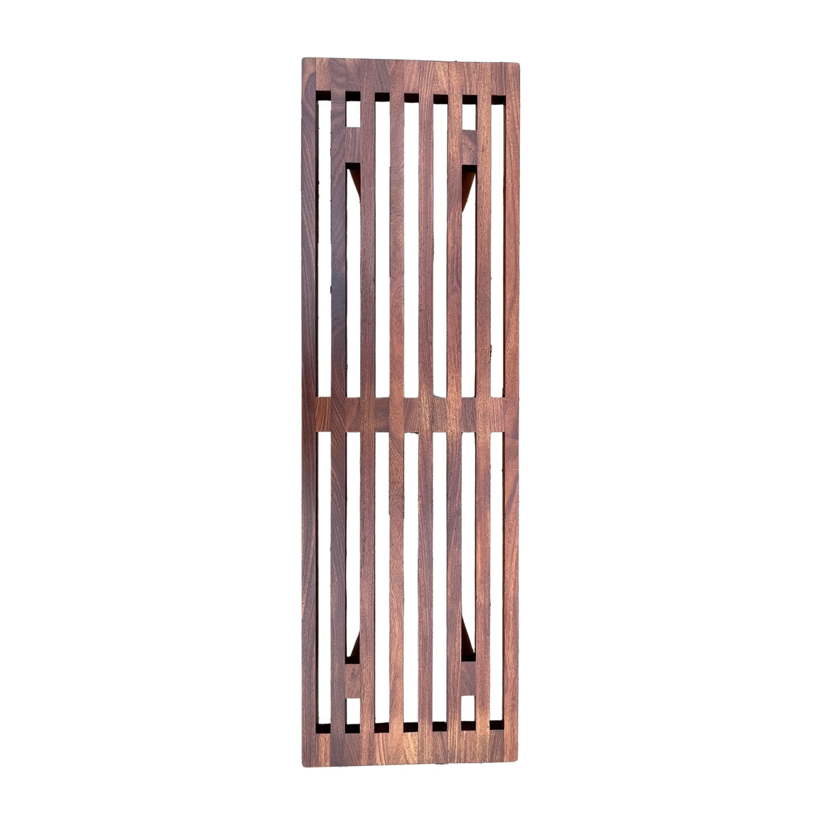 Solid African Teak Slatted Bench