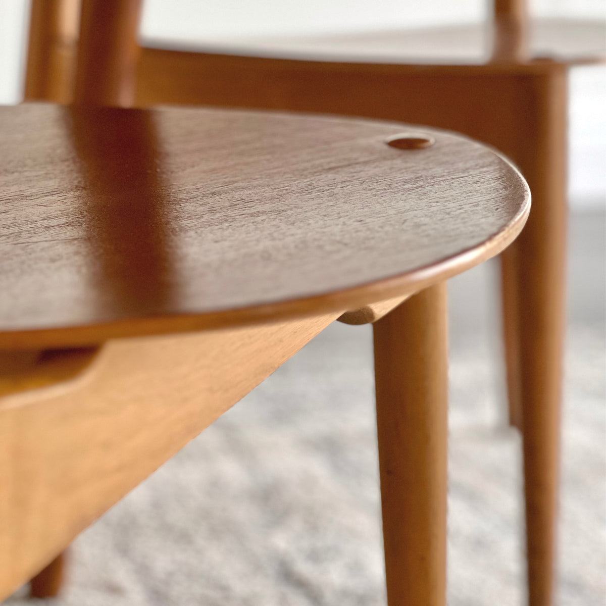 Hans Wegner &#39;Heart&#39; Chair and Table Set