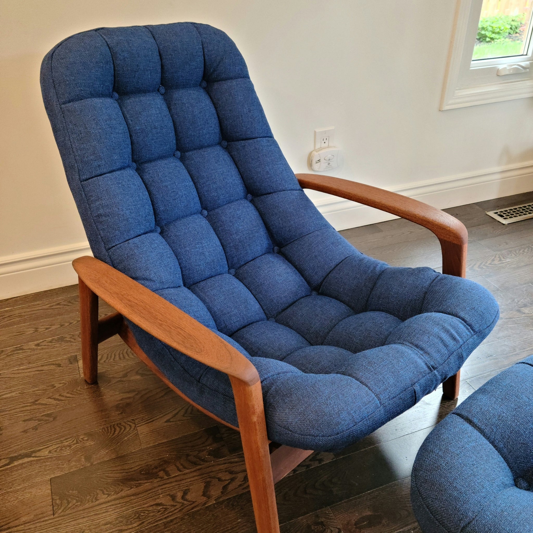 R. Huber Scoop Chair and Ottoman Decade Five Furniture Co