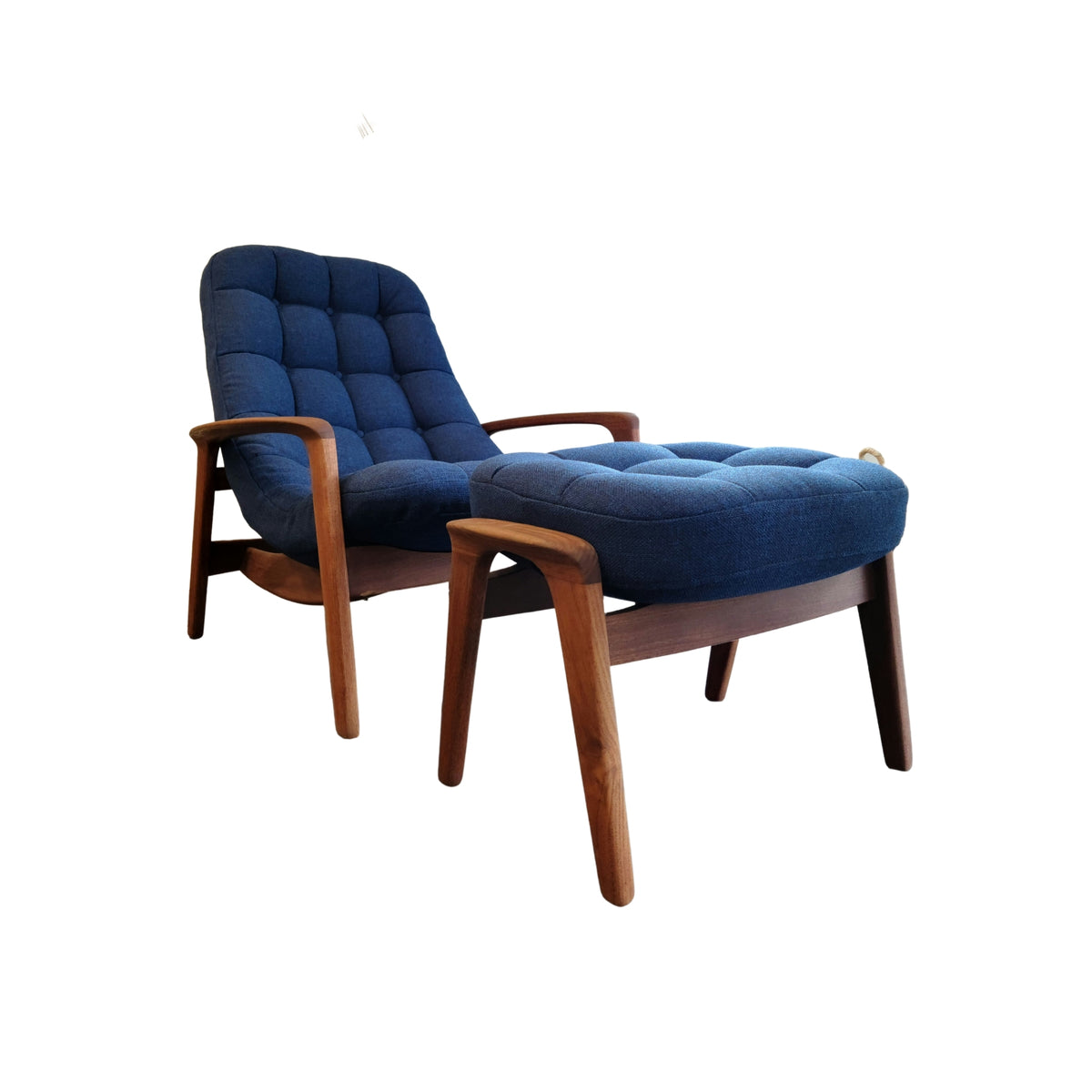 R. Huber Scoop Chair and Ottoman Decade Five Furniture Co