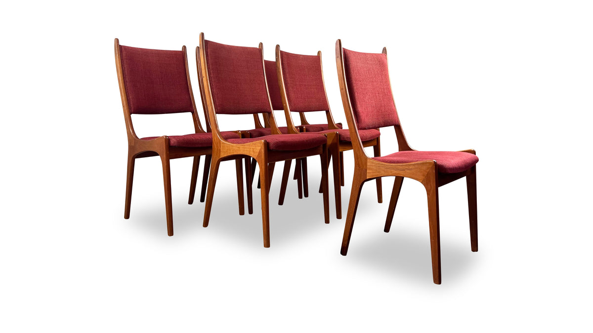 Set of Six Teak Dining Chairs