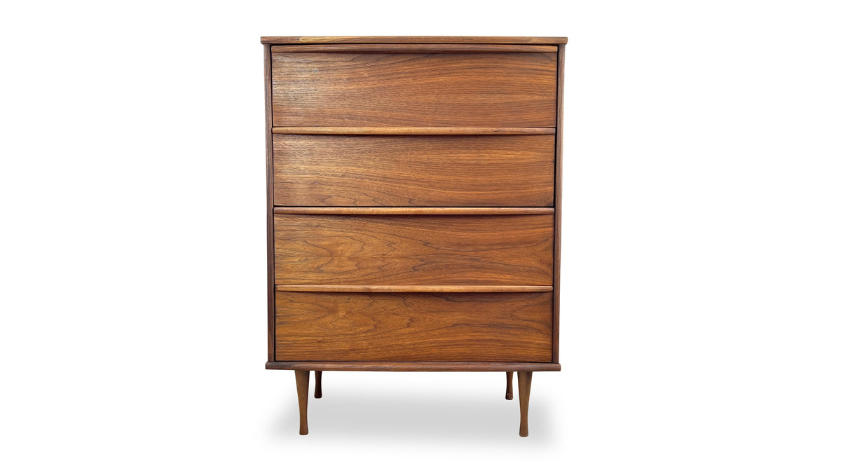 Walnut Four Drawer Highboy