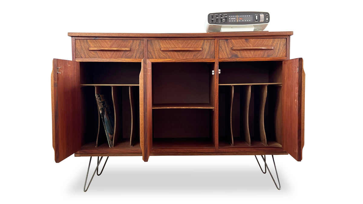 Walnut Record Cabinet/Sideboard