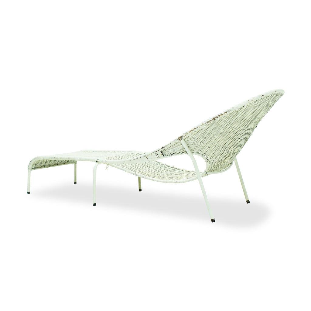 Vintage Boho Wicker Lounge Chair
