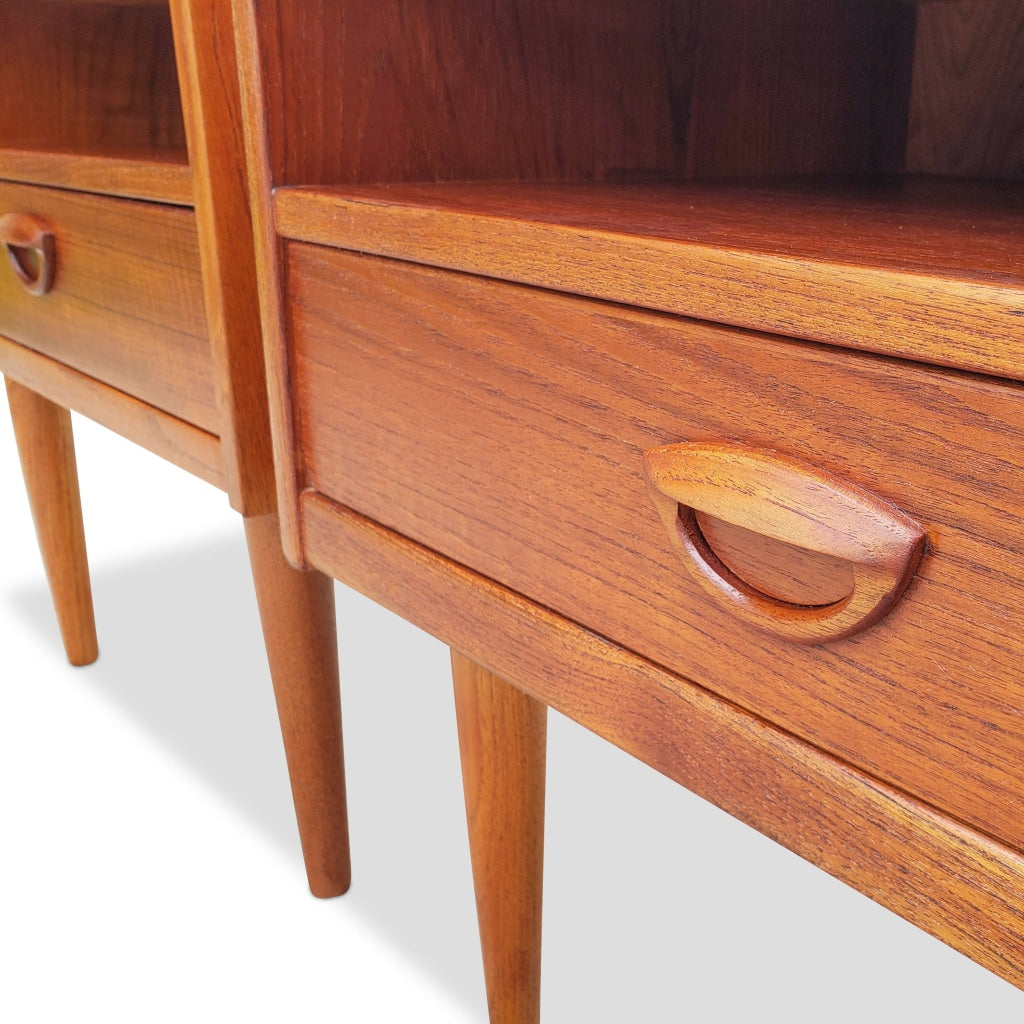 Danish Teak Bedside Tables By Kai Kristiansen Nighststands