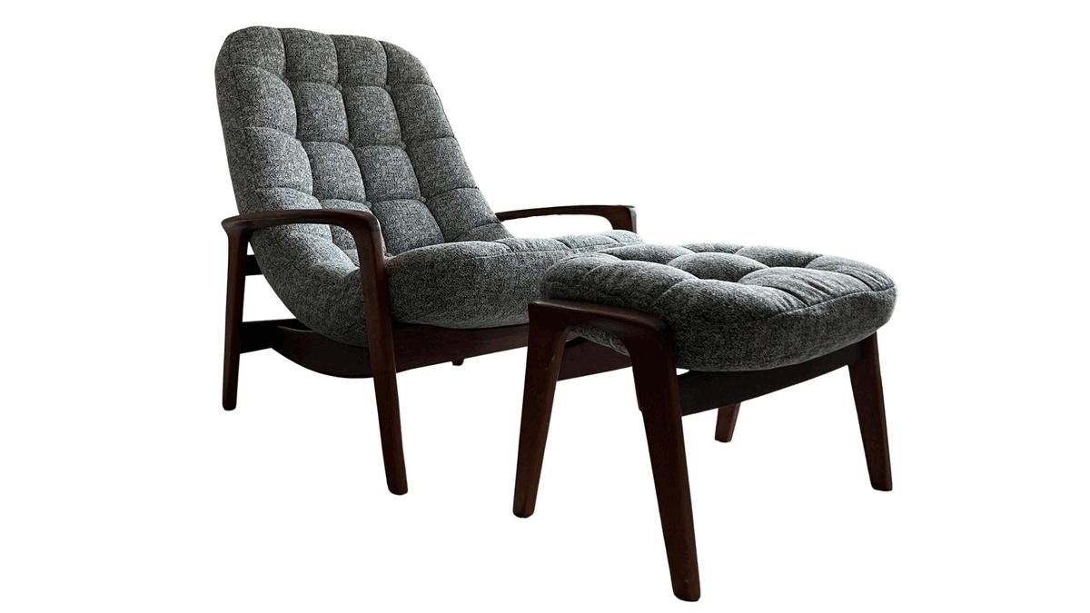 R. Huber Scoop Chair and Ottoman