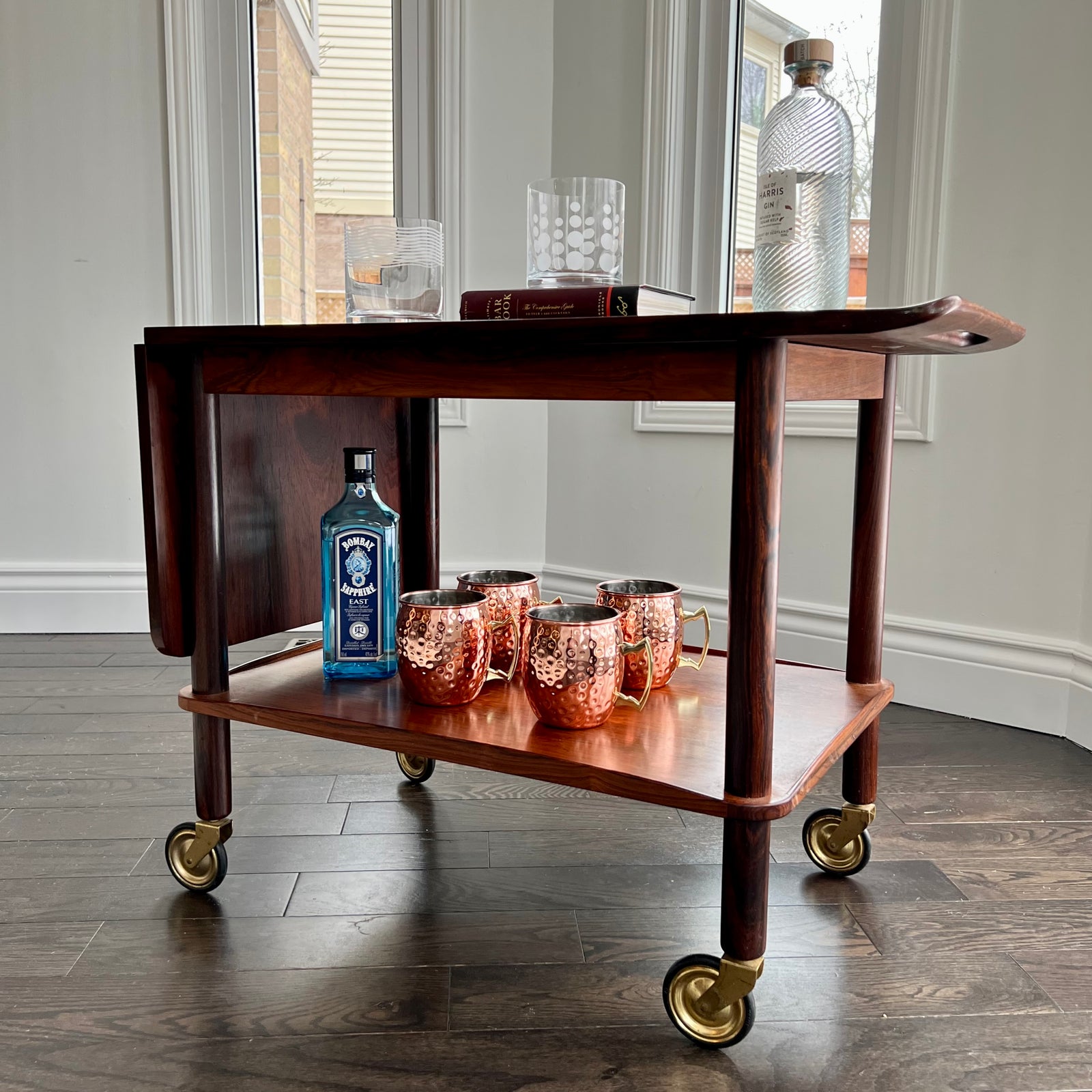 Rosewood Bar Cart/Serving Trolly by CFC Silkeborg